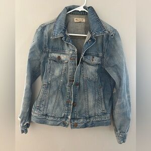 Madewell distressed, jean jacket